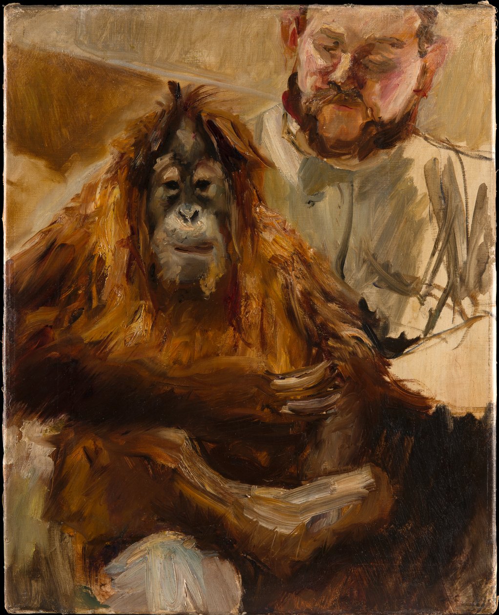 Orang-outan « Seemann » avec son gardien - Max Slevogt