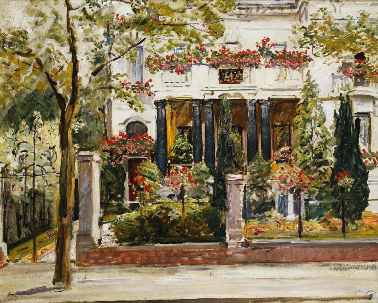 Le jardin de devant de la villa Steinbart à Berlin, 1911 - Max Slevogt