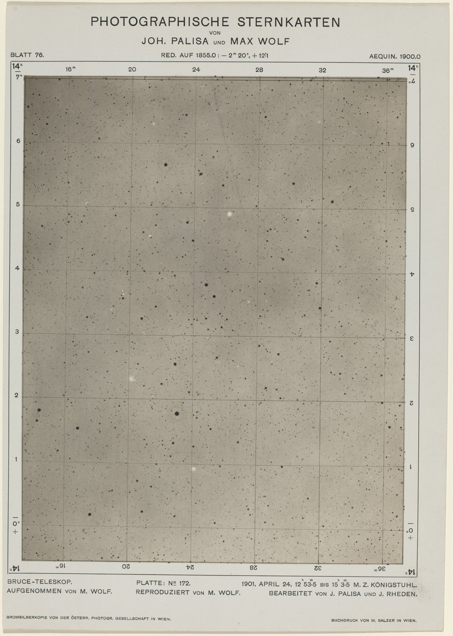 Photographische Sternkarten 24 avril 1901, 480. Créateurs : Max Wolf, Johann Palisa - Max Wolf, Johann Palisa