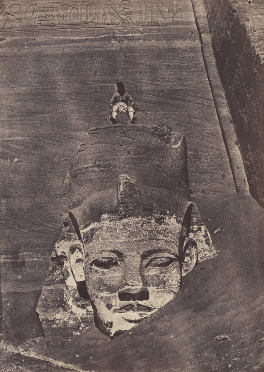 Colosse le plus occidental, le Grand Temple, Abou Simbel - Maxime Du Camp