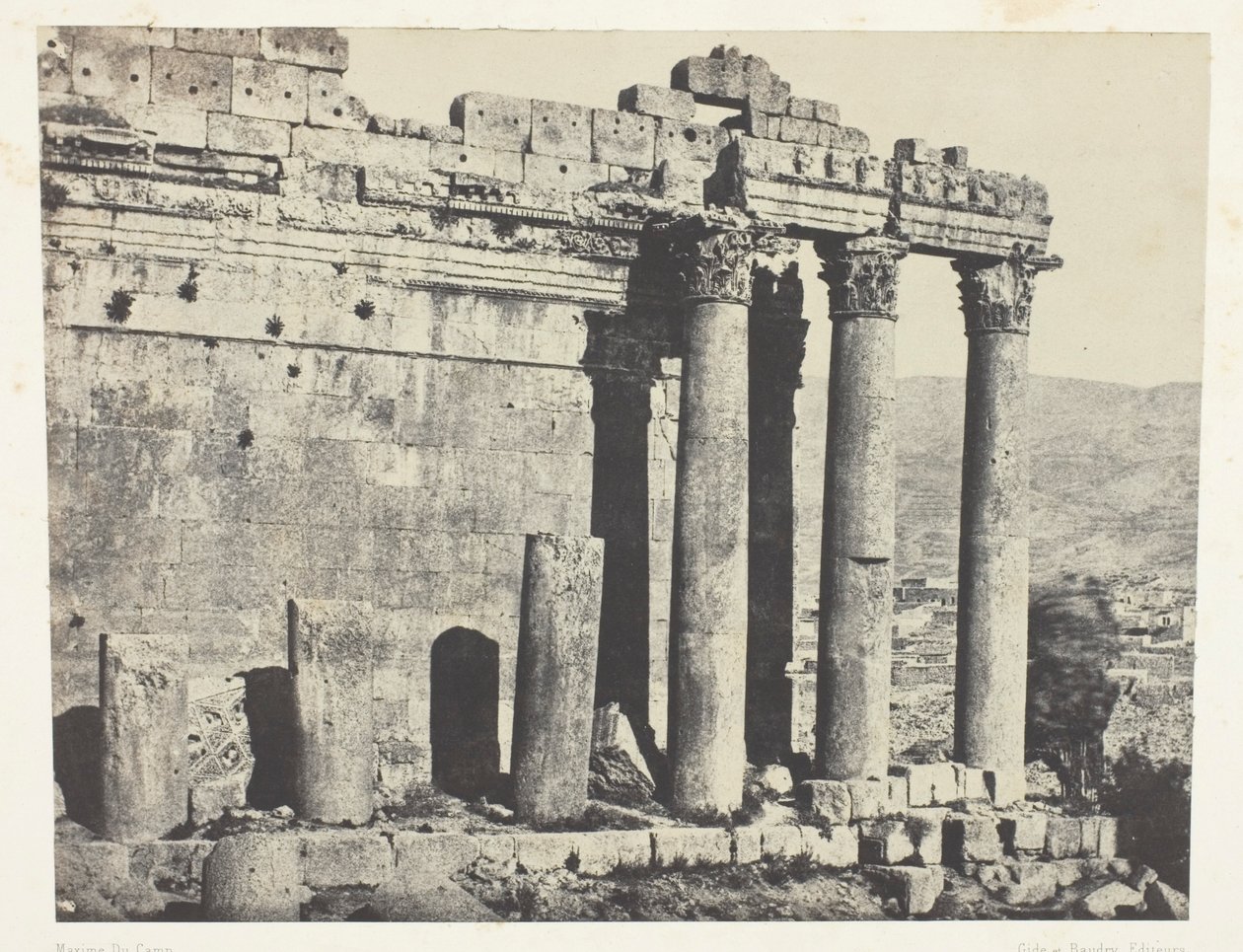 Baalbeck (Héliopolis), Temple Du Jupiter, Façade Occidentale; Syrie - Maxime Du Camp