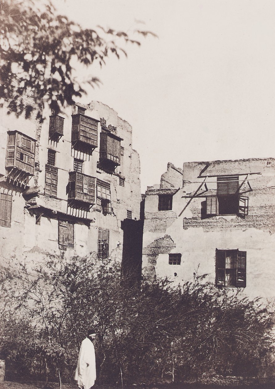 Le Caire, maison et jardin dans le quartier français, avec Gustave Flaubert, 1850 - Maxime Du Camp
