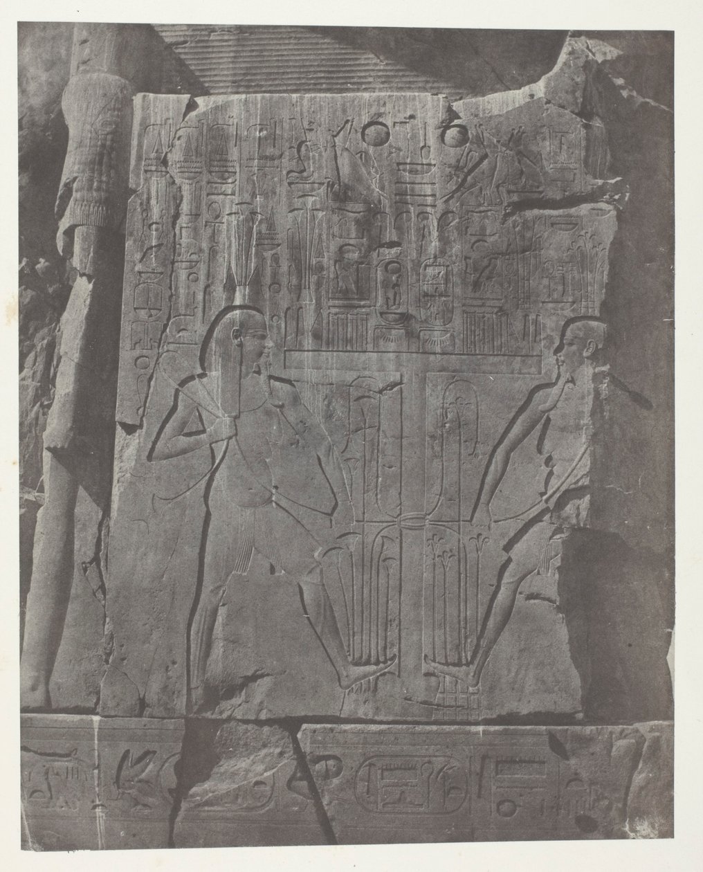 Gournah, Sculptures du Trône des Colosses; Thèbes - Maxime Du Camp