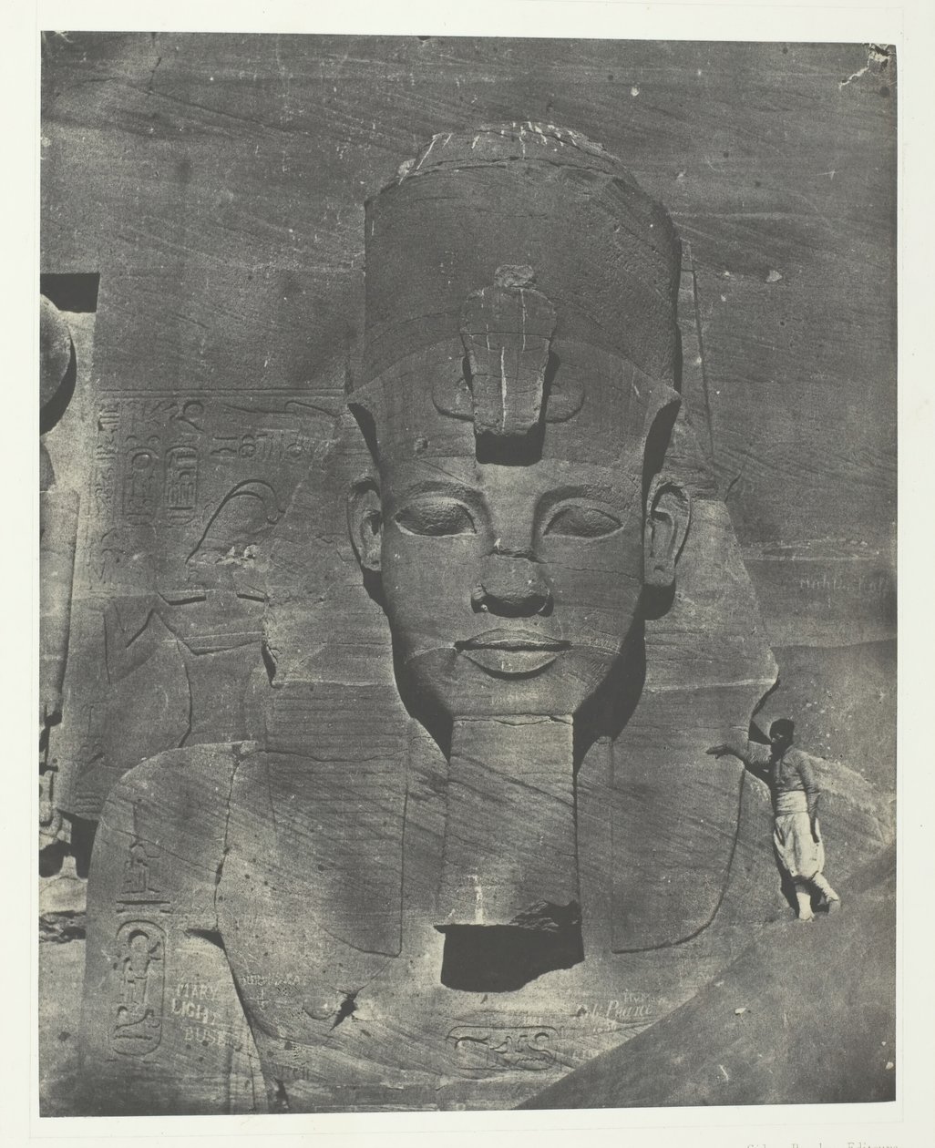Ibsamboul, Colosse Médial Enfoui du Spéos de Phrè Nubie, Palestine et Syrie, 1849-51, imprimé 1852 - Maxime Du Camp