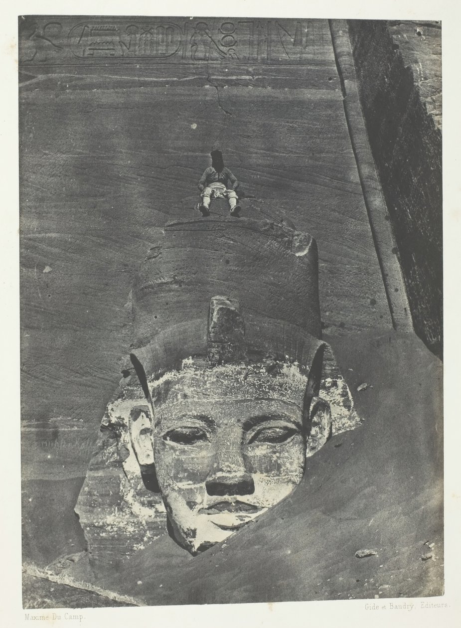 Ibsamboul, Colosse Occidental Du Spéos De Phrè, Nubie, 1849-51, imprimé en 1852 - Maxime Du Camp