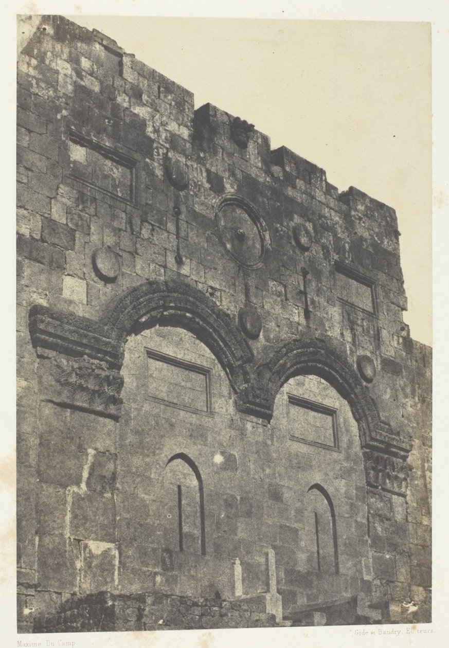 Jérusalem, Porte Dorée (Bab-El-Daharieh); Palestine - Maxime Du Camp