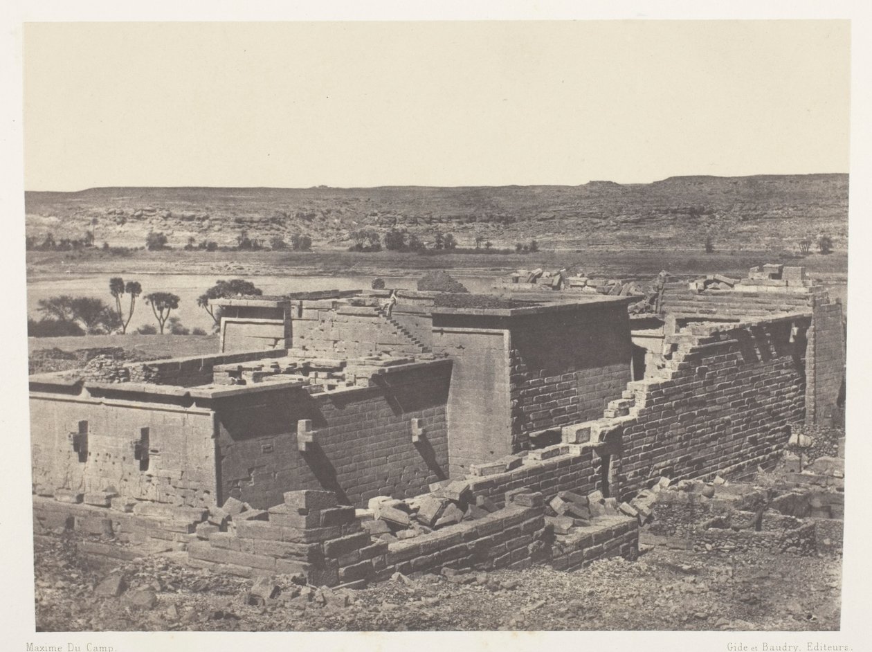 Kalabscheh, Vue générale du Temple de Kalabscheh (Talmis) ; Nubie - Maxime Du Camp