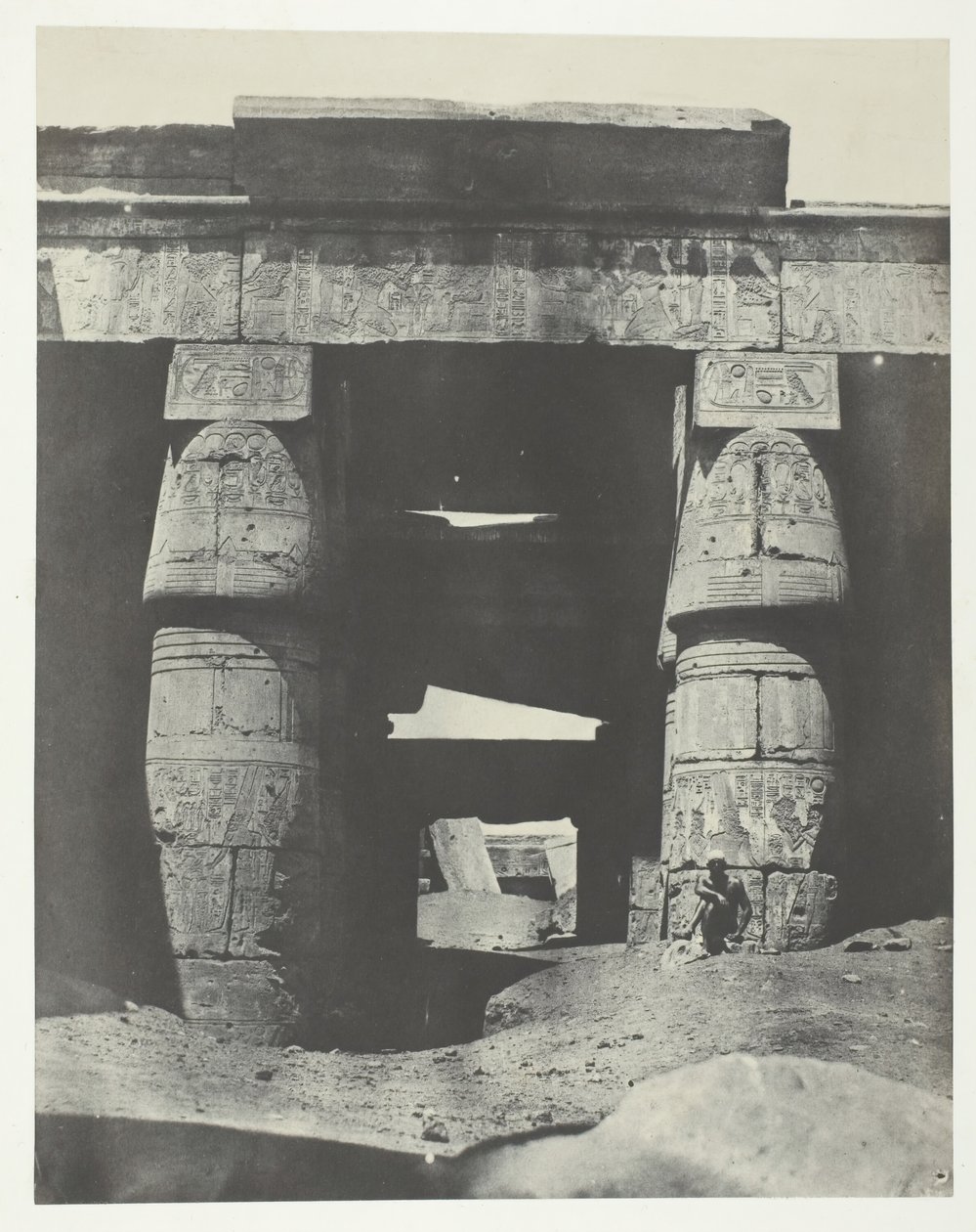 Karnak, Portique du Temple de Khons, Thèbes, 1849-1851, imprimé 1852 - Maxime Du Camp