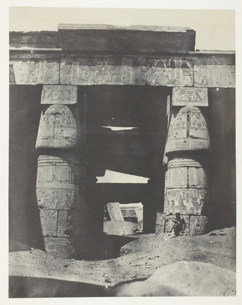 Karnak, Portique du Temple de Khons; Thèbes - Maxime Du Camp