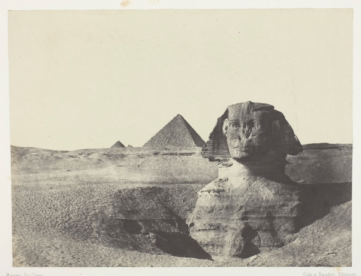 Le Sphinx vu de face, Moyenne Égypte - Maxime Du Camp