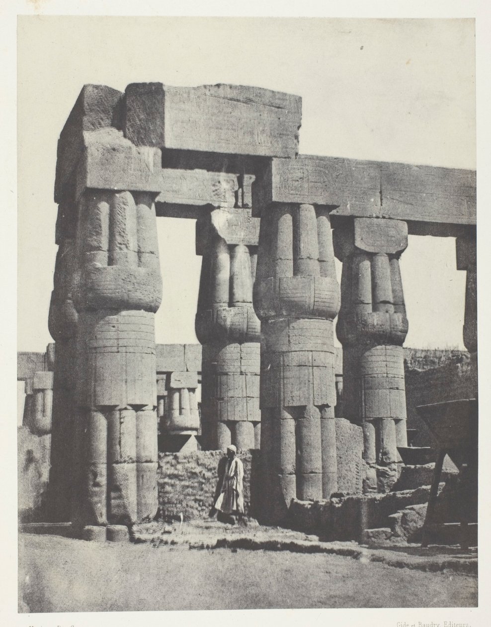 Louqsor, groupe de colonnes dans le palais; Thèbes - Maxime Du Camp