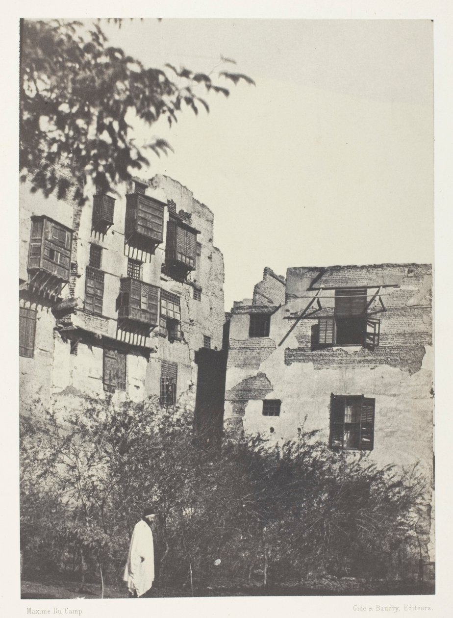Maison et jardin dans le quartier Frank, Le Caire - Maxime Du Camp