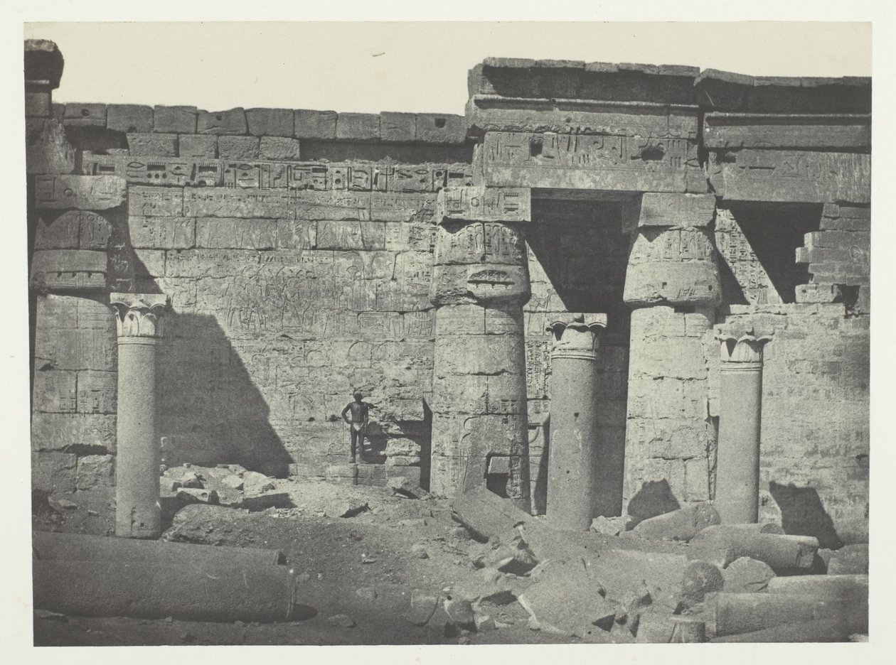 Médinet-Habou, Péristyle du Palais de Ramsès-Méiamoun; Thèbes - Maxime Du Camp