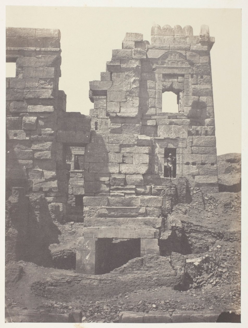 Médinet-Habou, Façade Septentrionale du Gynécée de Ramsès-Méiamoun; Thèbes - Maxime Du Camp