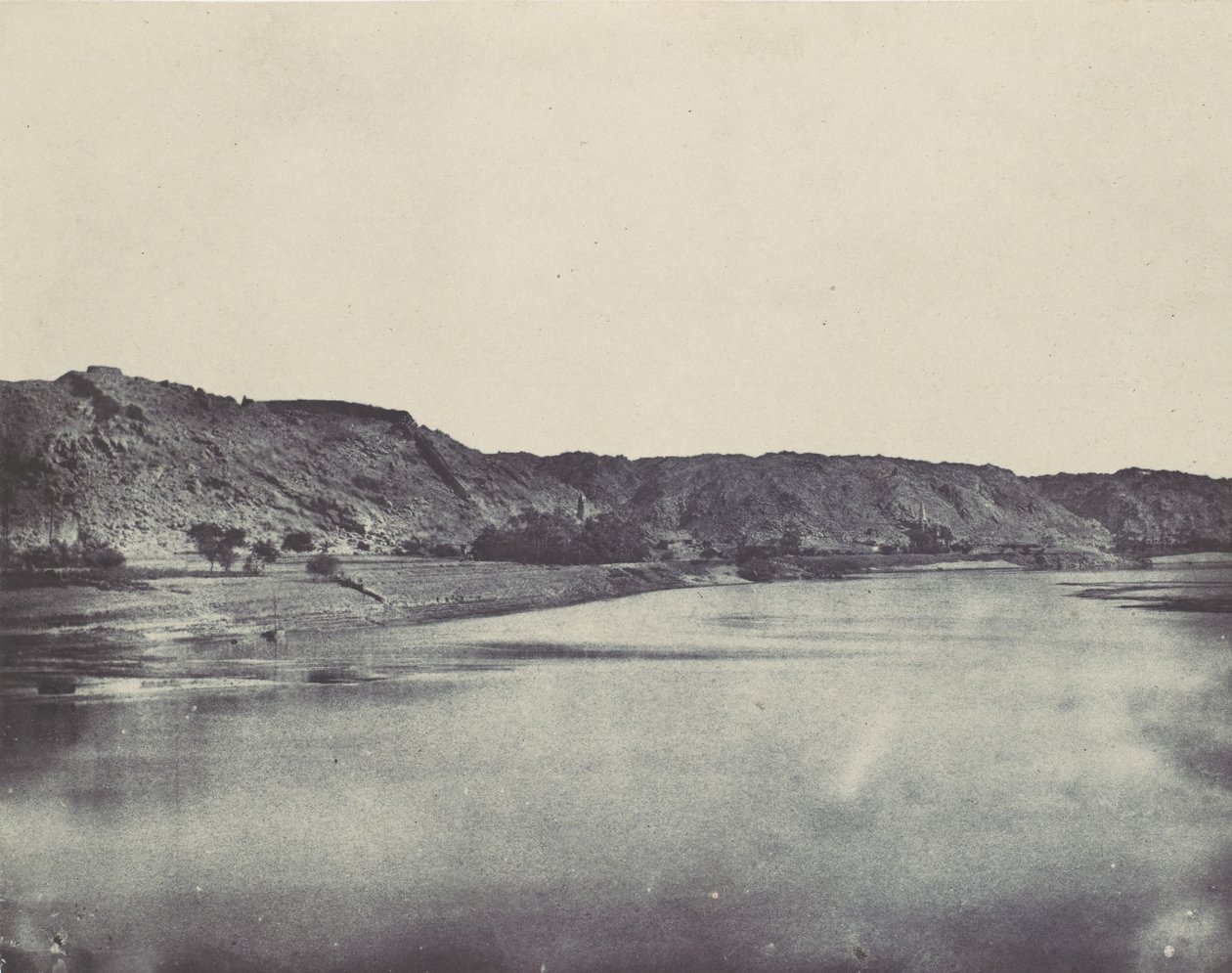 Nubie. Rive Orientale du Nil Village de Bab. Vue prise au sud de Philoe, 1850 - Maxime Du Camp