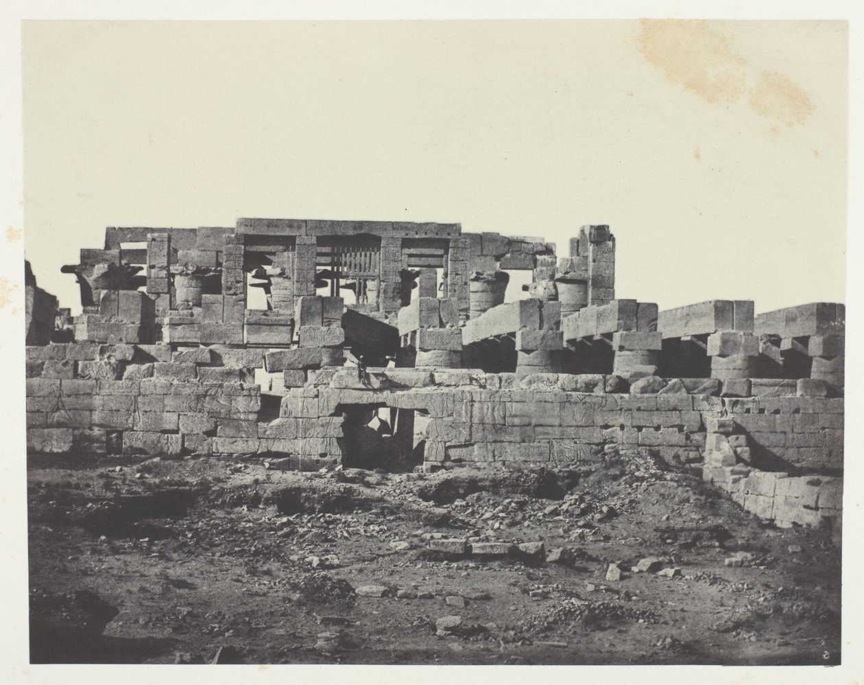 Palais de Karnak, entrée méridionale de la salle hypostyle ; Thèbes - Maxime Du Camp