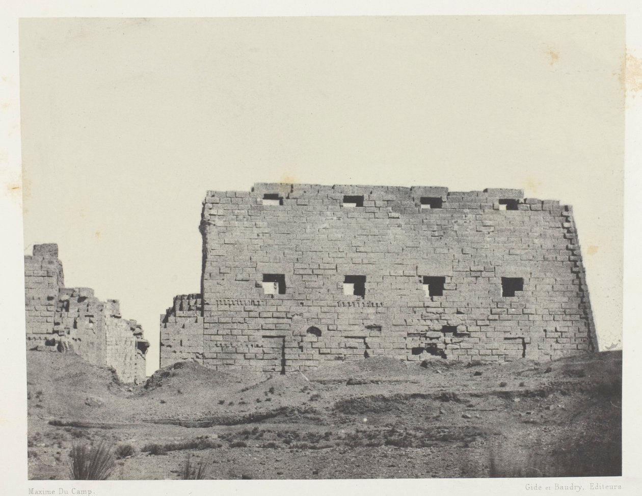 Palais de Karnak, Grands Pylônes du Sud-Ouest; Thèbes - Maxime Du Camp