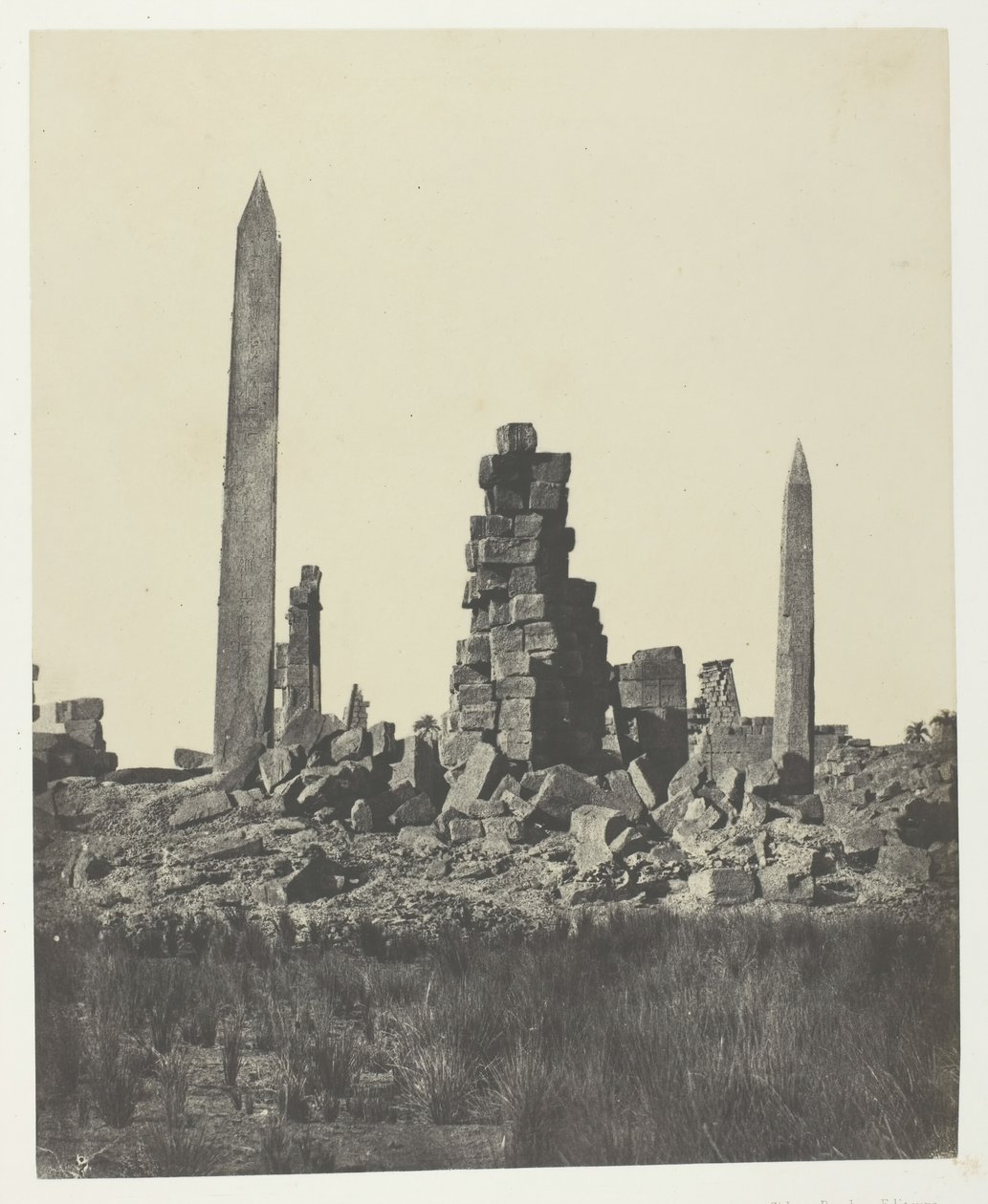 Palais de Karnak, Les Obélisques, Thèbes - Maxime Du Camp