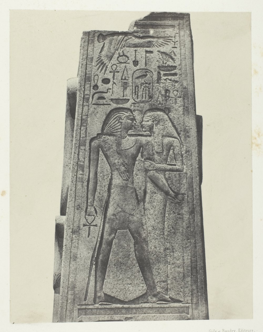 Palais de Karnak, Pilier devant le Sanctuaire de Granit; Thèbes - Maxime Du Camp