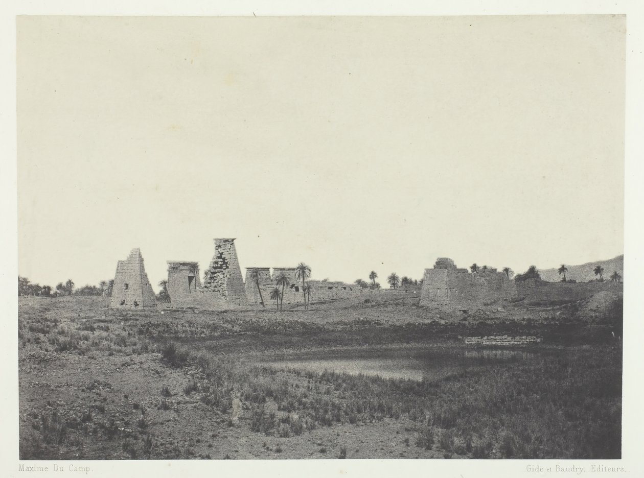 Palais de Karnak, Propylées du Sud, Thèbes - Maxime Du Camp