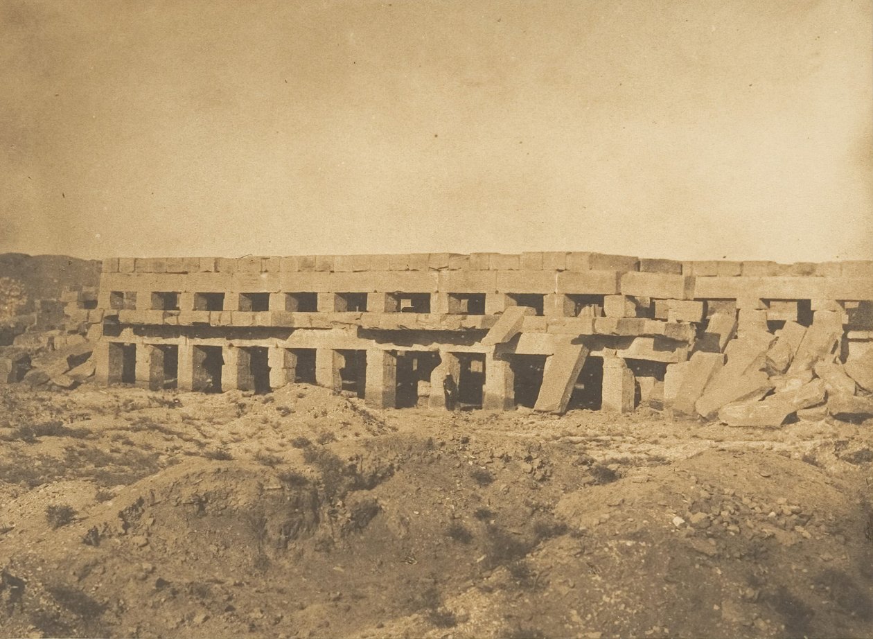 Promenoir de Thoutmès III - Dernières galeries du Palais de Karnac Thèbes, 1849-50 - Maxime Du Camp