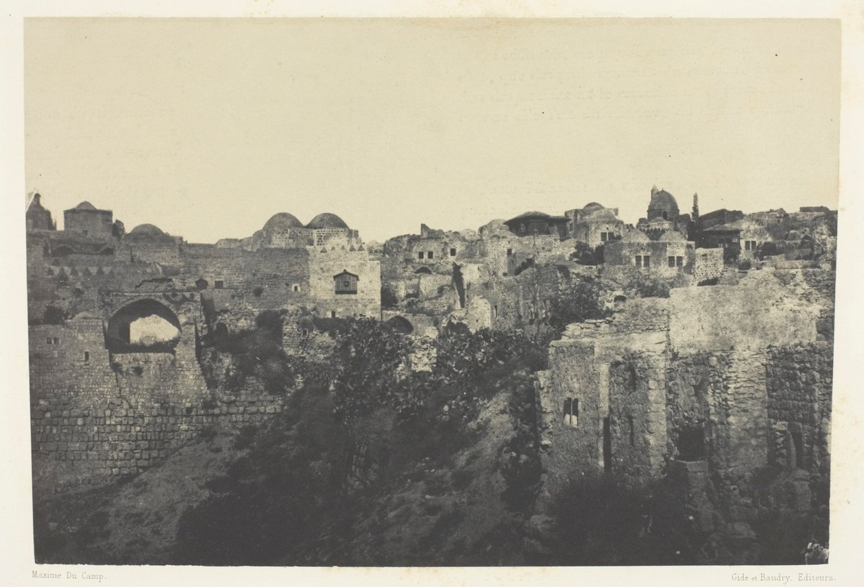 Quartier Occidental, Jérusalem; Palestine - Maxime Du Camp