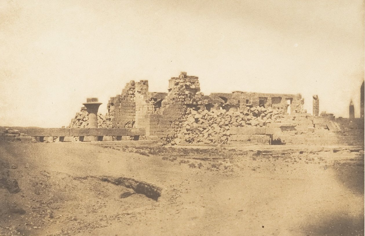 Ruines de la Salle Hypostyle du Palais de Karnac - Vue prise du Sud-Ouest, 1849-50 - Maxime Du Camp