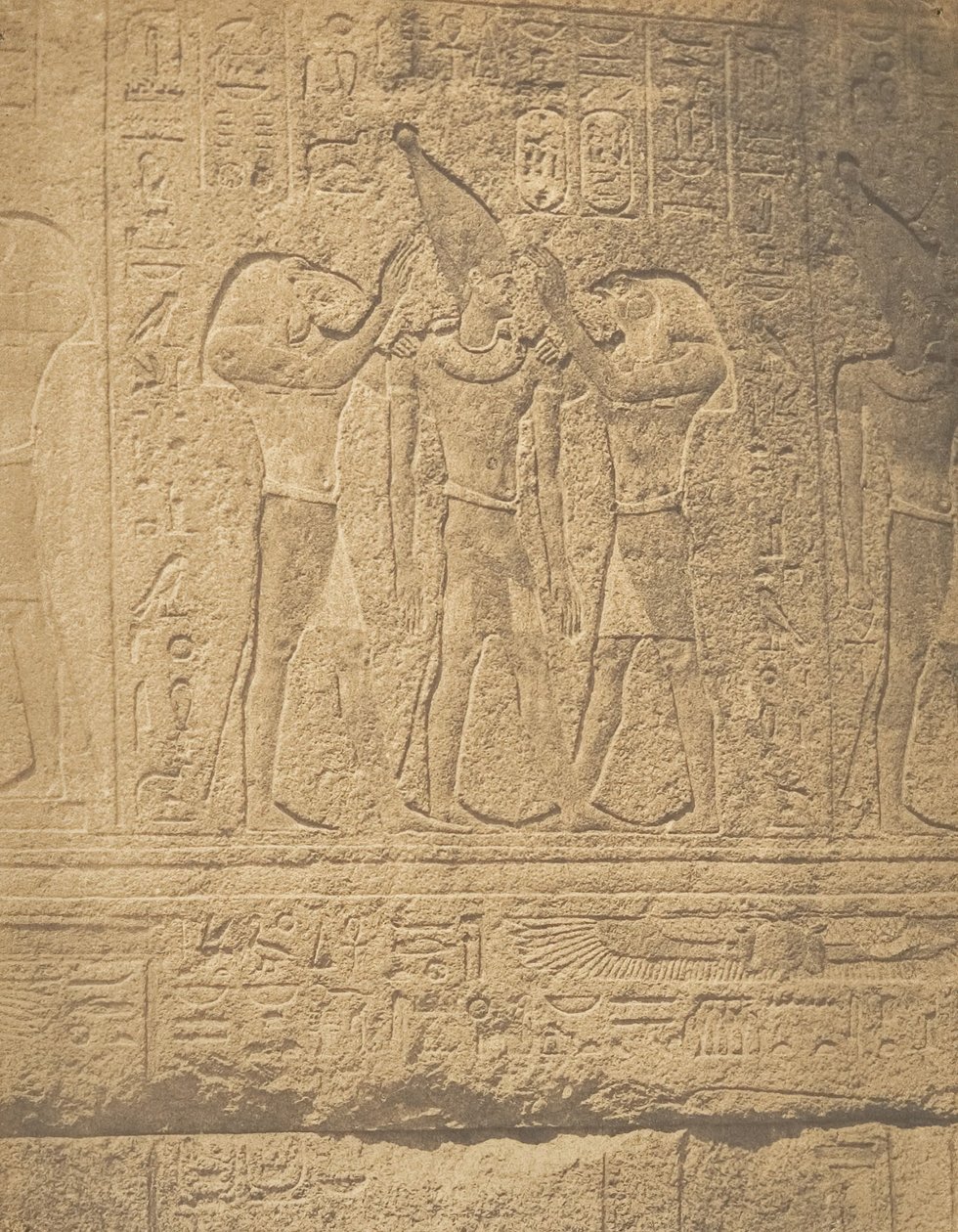 Sculptures extérieures du sanctuaire de granit du palais de Karnac - Maxime Du Camp