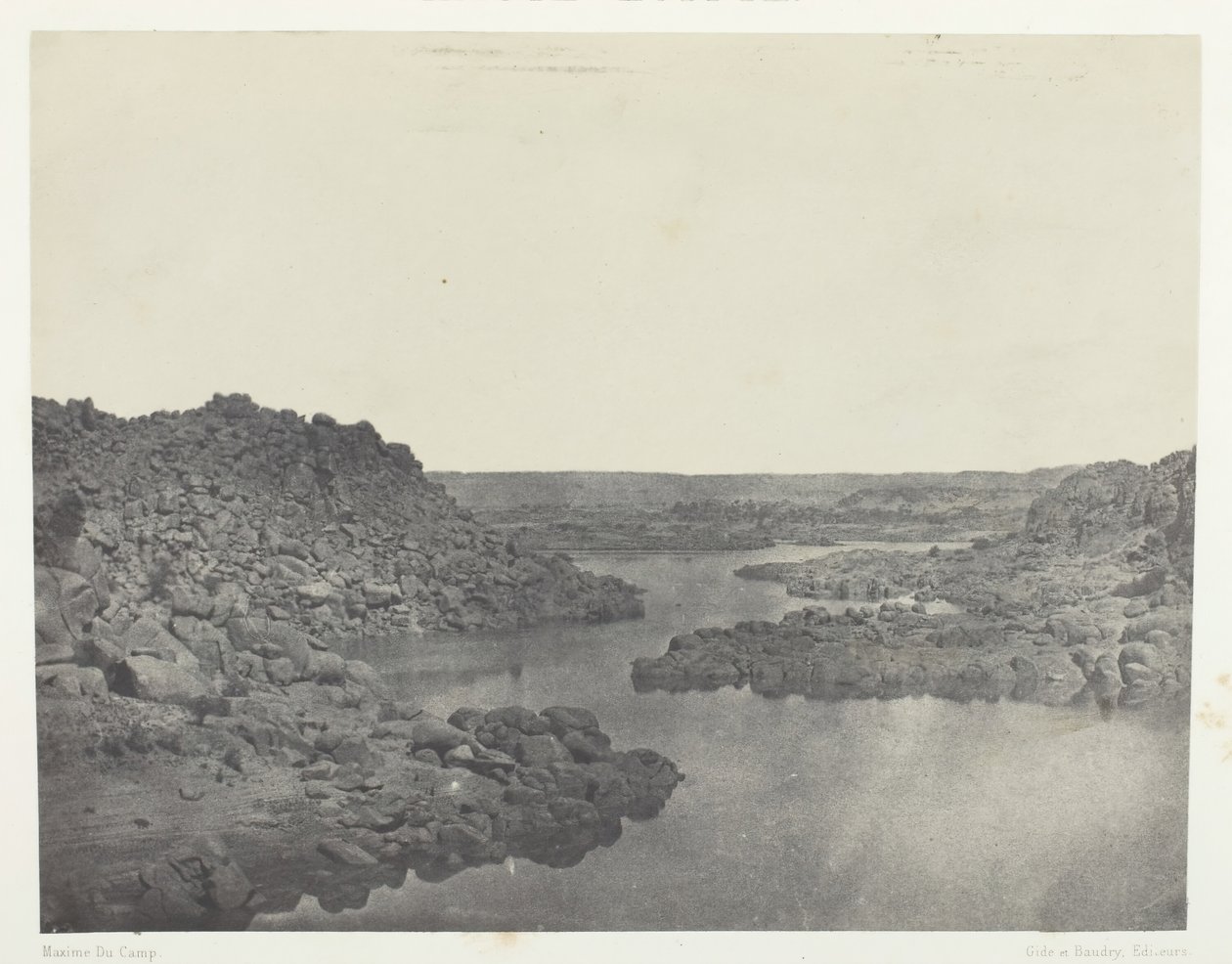 Sortie de la Première Cataracte, Haute-Égypte, 1849-51, imprimé en 1852 - Maxime Du Camp