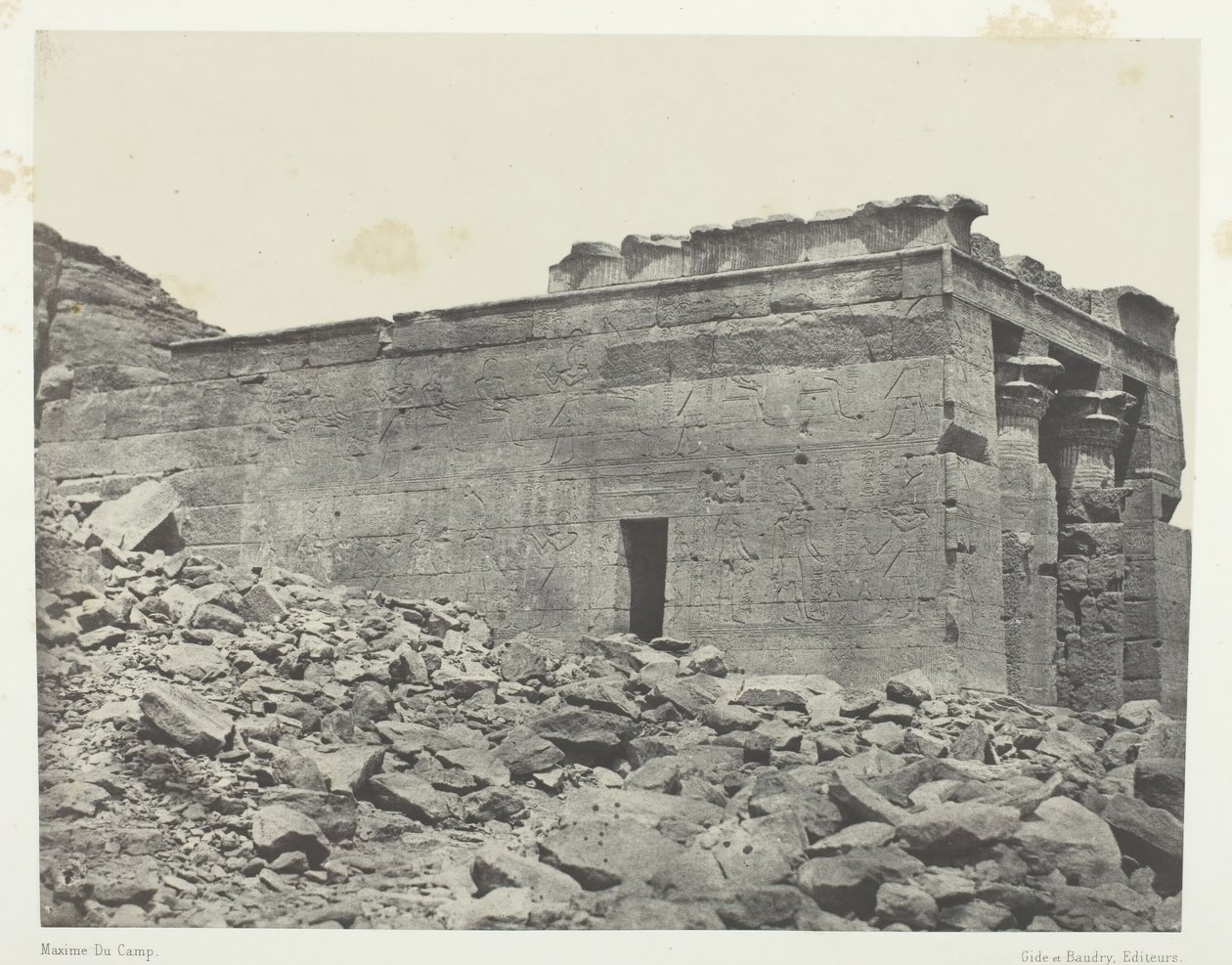 Temple de Dandour Ancienne Tantour, dédié à la Triade Osiris-Isis-Horus, Nubie, 1849-51 - Maxime Du Camp