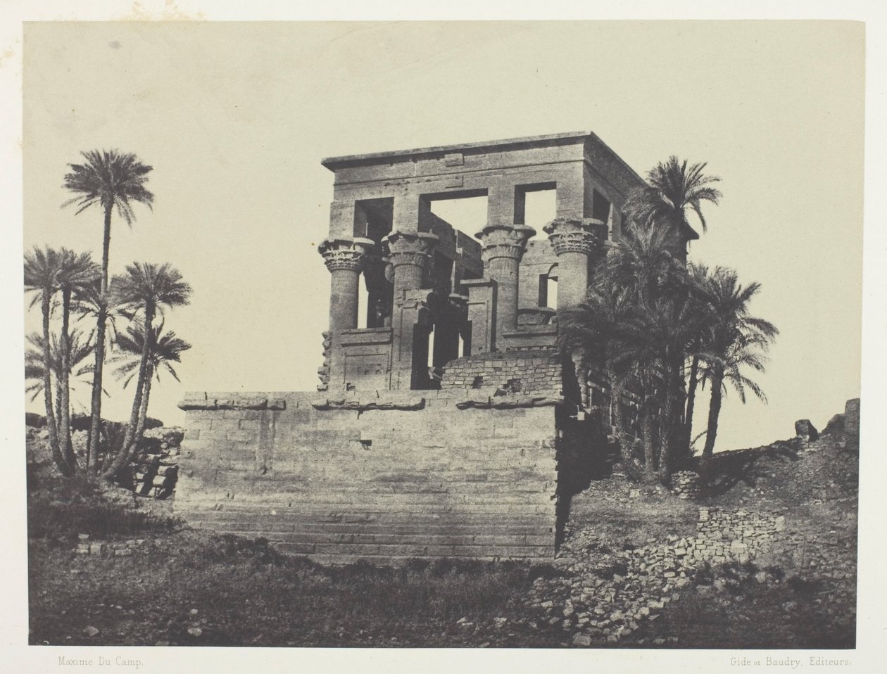 Temple Hypèthre, Philoe; Nubie - Maxime Du Camp