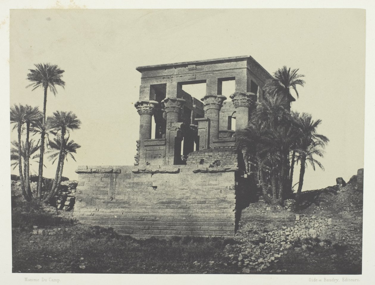 Temple Hypèthre, Philoe; Nubie - Maxime Du Camp