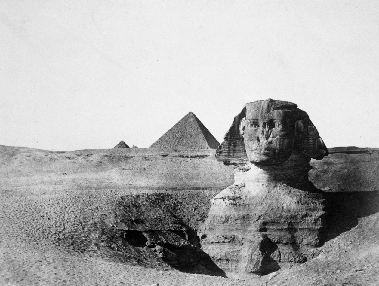 Le Grand Sphinx et les pyramides de Gizeh, Égypte - Maxime Du Camp