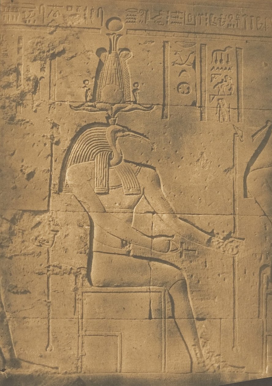 Thot Ibiocéphale Dieu des Lettres à Philae, avril 1850 - Maxime Du Camp