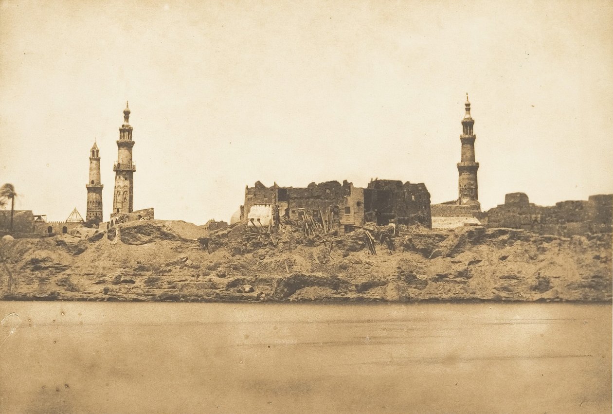 Vue de Girgeh et du littoral enlevé par l