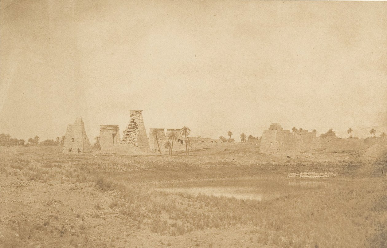 Vue des propylées du palais de Karnak, prise du sud-est, 1849-50 - Maxime Du Camp