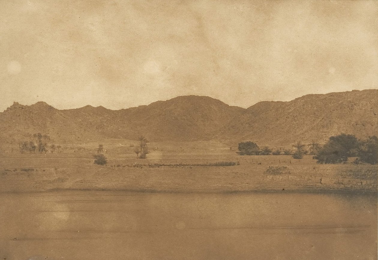Vue prise du Nord-Est de Philae - Village de Kolokina, 1849-50 - Maxime Du Camp