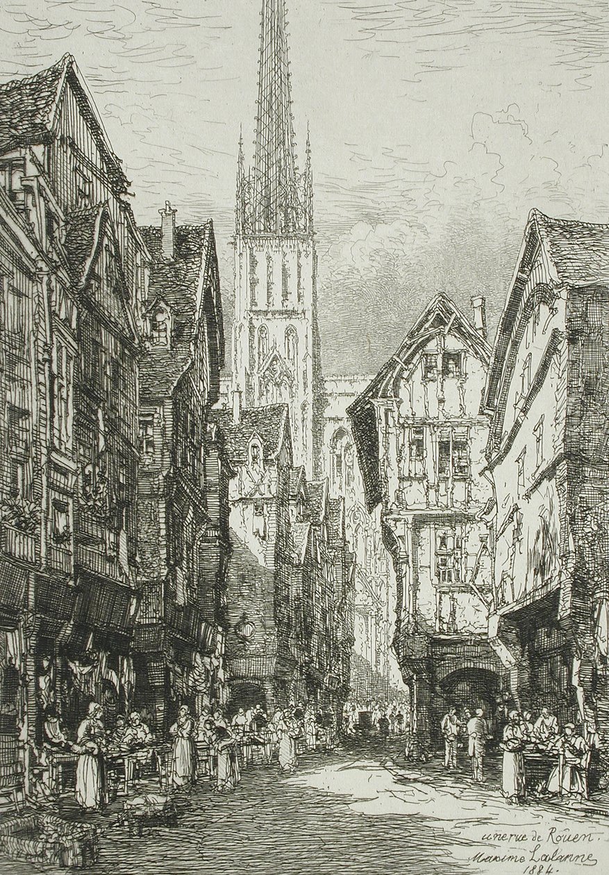 Une rue à Rouen - Maxime Lalanne