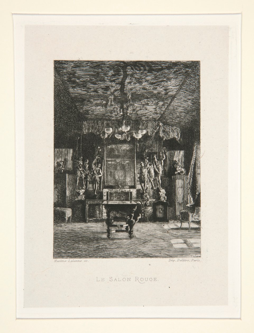 Le salon rouge, pl. 5 de la suite Chez Victor Hugo - Maxime Lalanne