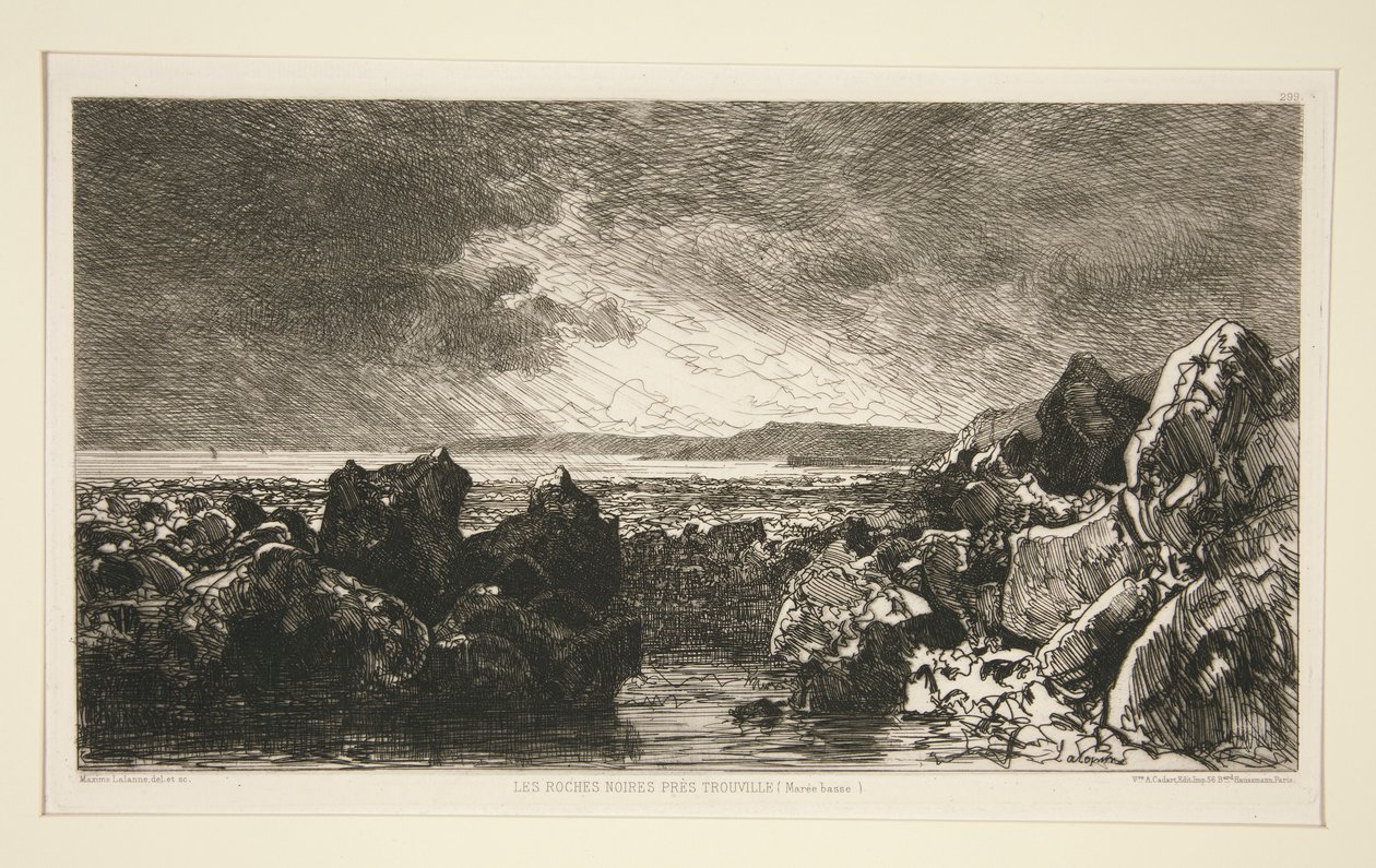Les roches noires près de Trouville (Marée basse) - Maxime Lalanne