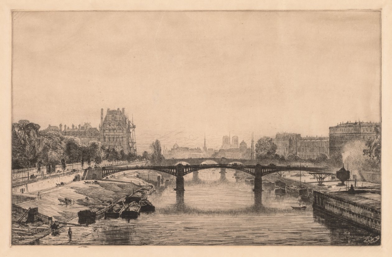 Paris, vue depuis le pont de la Concorde, 1866 - Maxime Lalanne