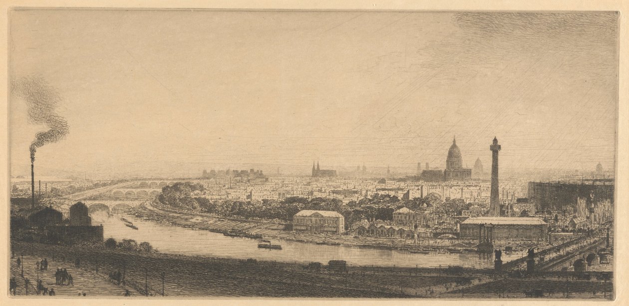 Paris en 1867 : vue depuis le Trocadéro - Maxime Lalanne
