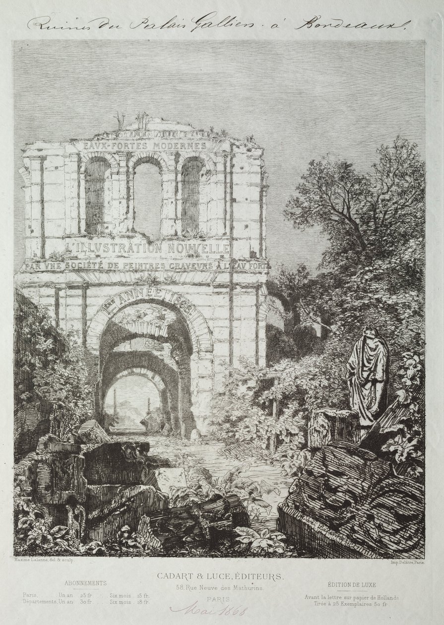 Ruines du Palais de Gallien à Bordeaux, 1866-1868 - Maxime Lalanne