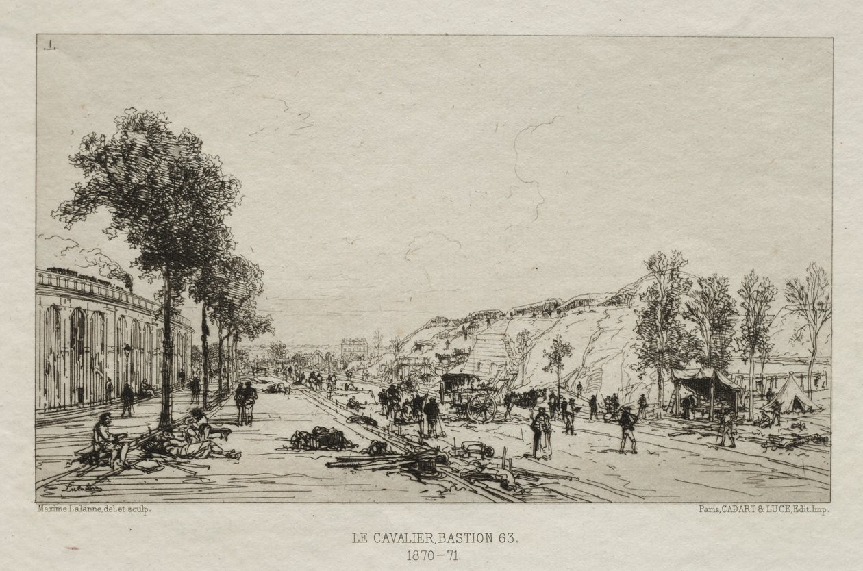 Souvenirs artistiques du Siège de Paris: Le Cavalie (Bastion 63) - Maxime Lalanne