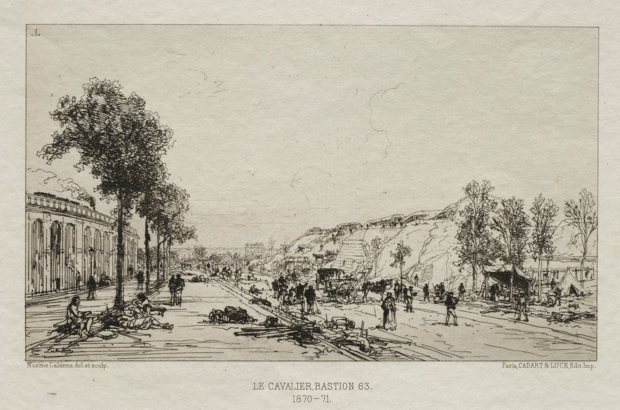 Souvenirs artistiques du Siège de Paris: Le Cavalie Bastion 63, 1870-71 - Maxime Lalanne