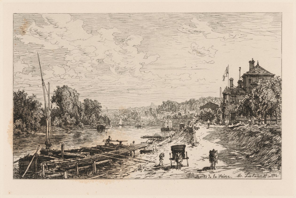Vue du Bas-Meudon, bords de la Seine - Maxime Lalanne
