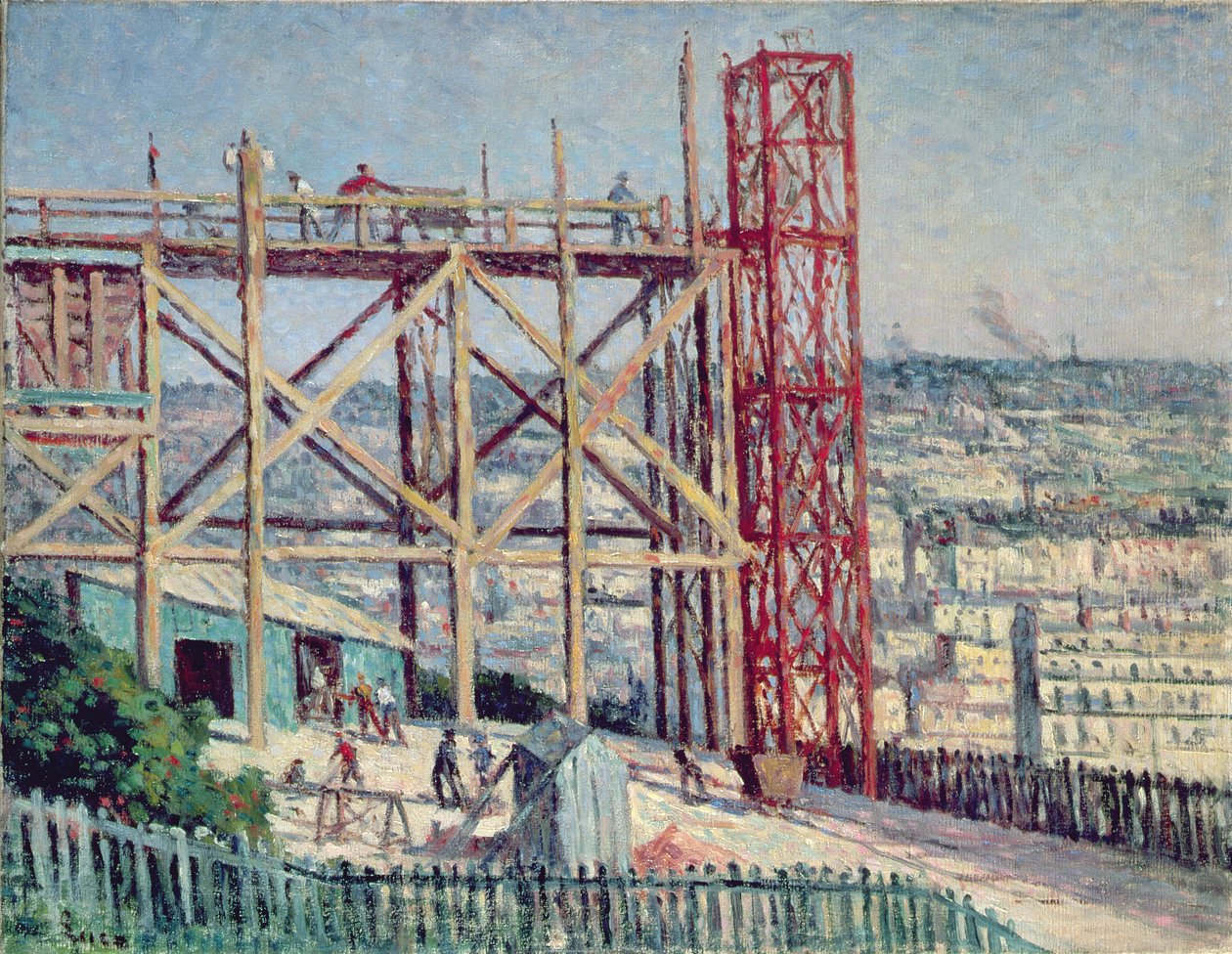 La Construction du Sacré-Cœur, vers 1900 - Maximilien Luce
