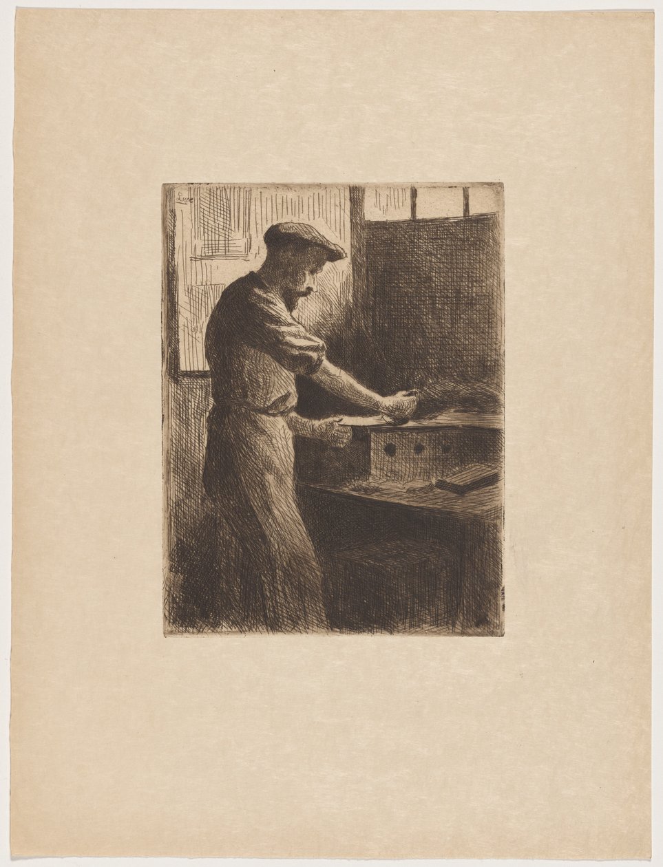 Auguste Delâtre au travail - Maximilien Luce