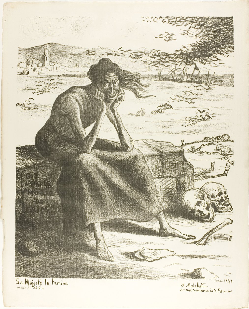 Sa Majesté la Famine, Reine de Sicile - Maximilien Luce