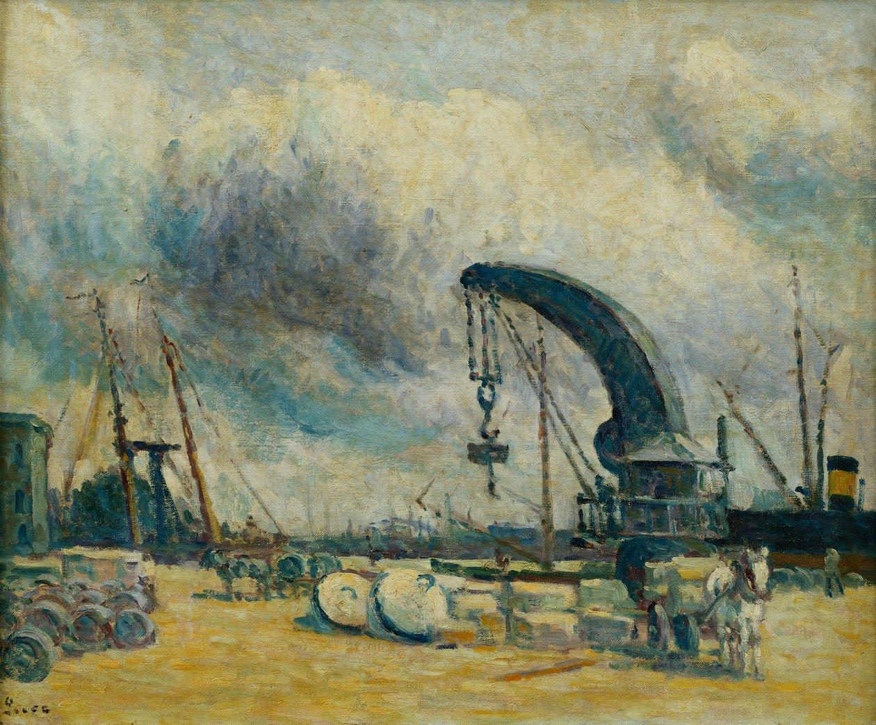 Le Port, Quai à Schiedamm, 1907 - Maximilien Luce